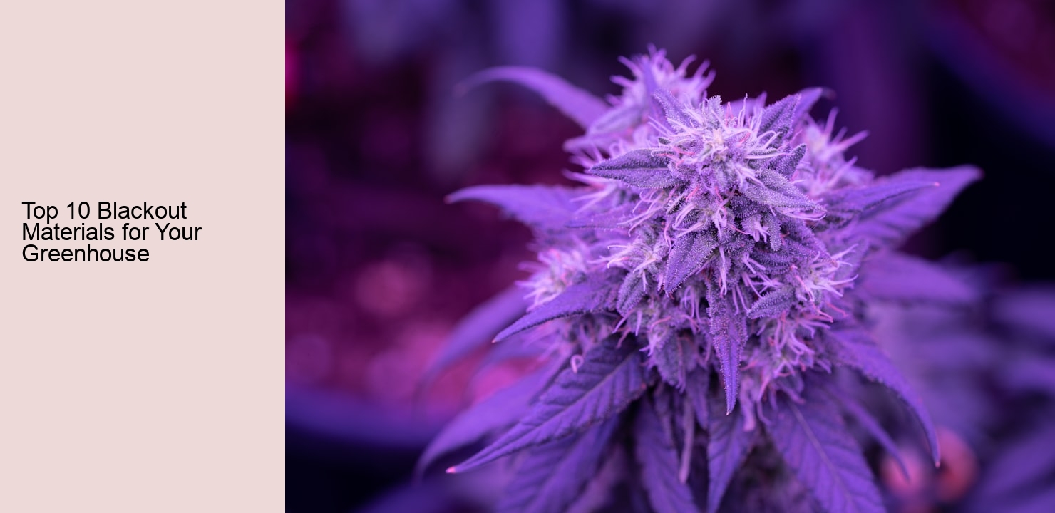 Top 10 Blackout Materials for Your Greenhouse